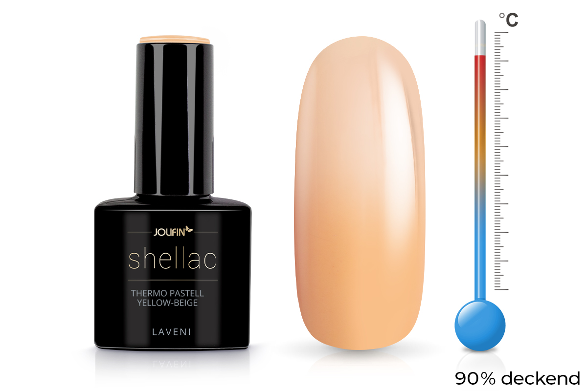 Jolifin LAVENI Shellac - Thermo pastell yellow-beige 10ml