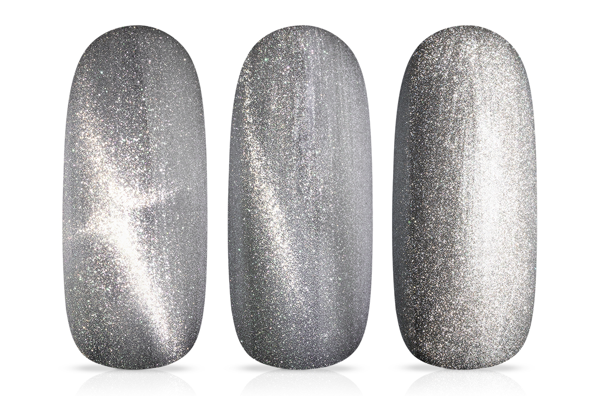 Jolifin LAVENI Shellac - Cat-Eye 9D silver & grey 10ml