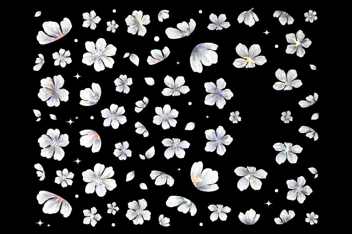 Jolifin LAVENI XL Sticker - Flowers No. 62