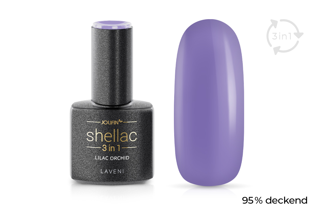 Jolifin LAVENI 3in1 Shellac - lilac orchid 10ml