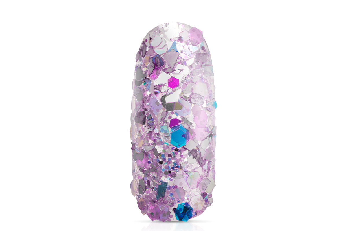 Jolifin Hexagon Glittermix Flakes - purple irisierend