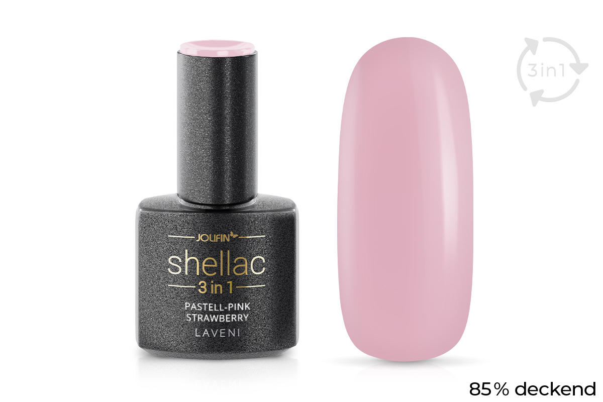 Jolifin LAVENI 3in1 Shellac - pastel pink strawberry 10ml