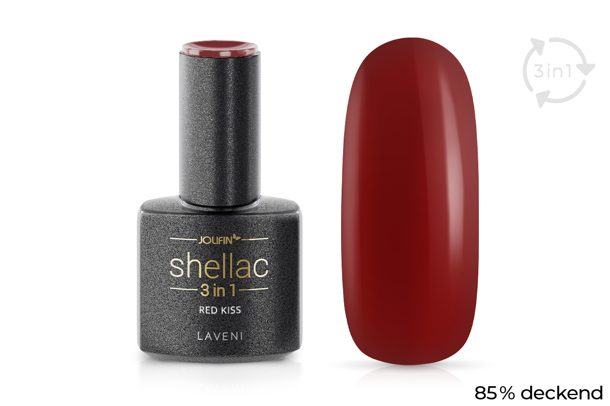 Jolifin LAVENI 3in1 Shellac - red kiss 10ml