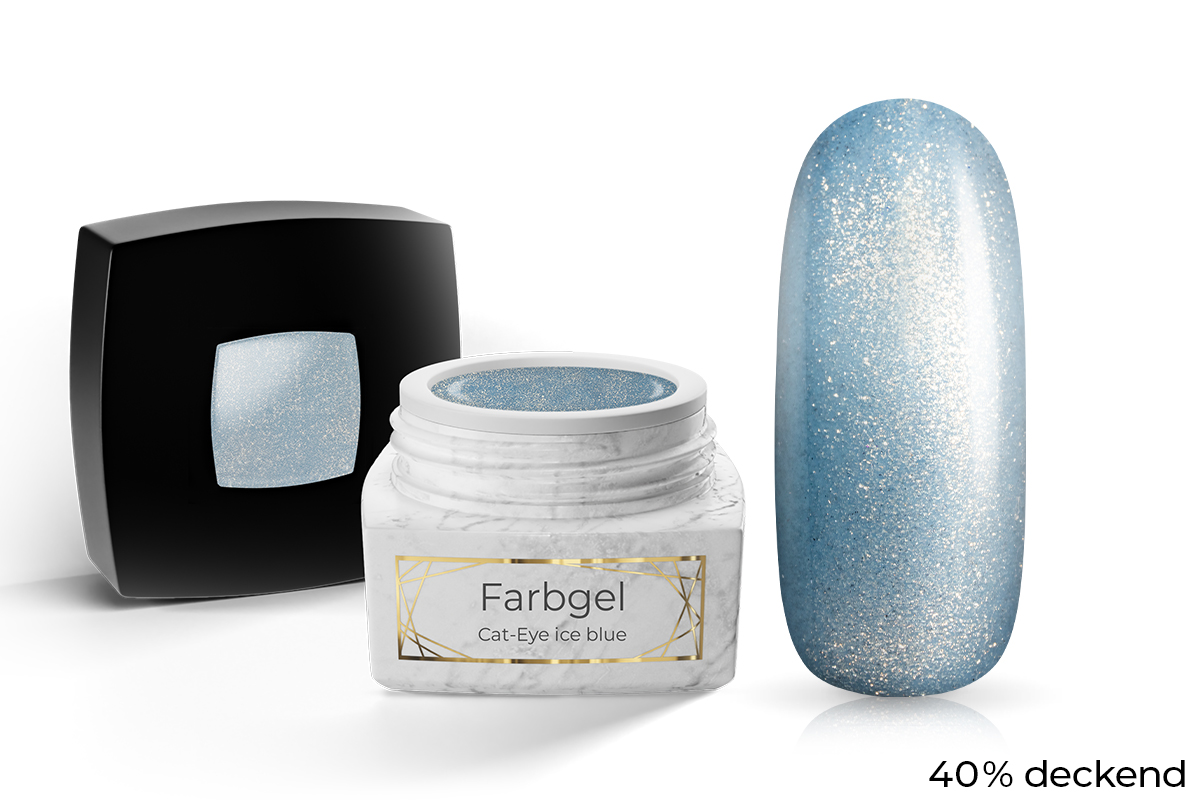 Jolifin LAVENI PRO Farbgel - Cat-Eye ice blue 5ml