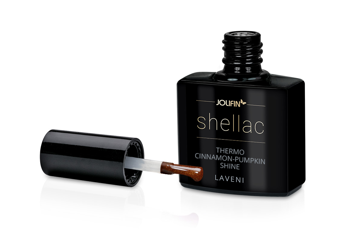 Jolifin LAVENI Shellac - Thermo cinnamon-pumpkin shine 10ml