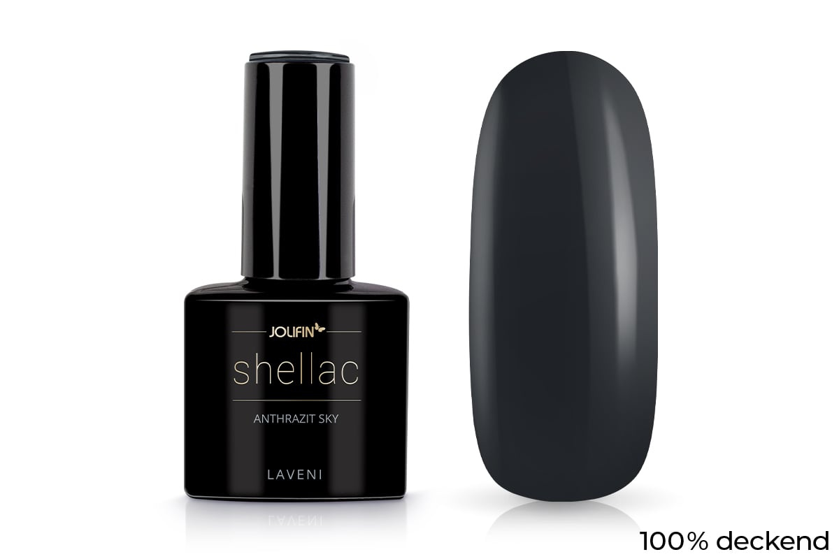 Jolifin LAVENI Shellac - anthracite sky 10ml