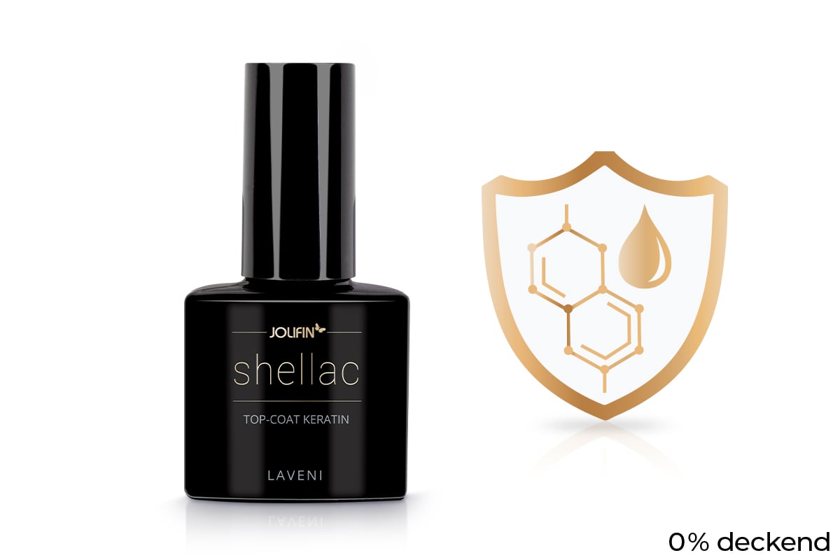 Jolifin LAVENI Shellac - Top-Coat Keratin 10ml