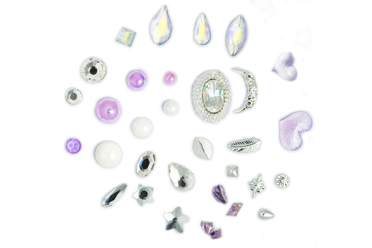 Jolifin LAVENI Rhinestone Display - Nail Art Mix pastel purple