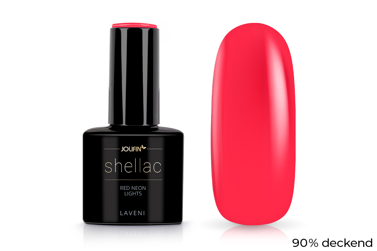 Jolifin LAVENI Shellac - red neon lights 10ml