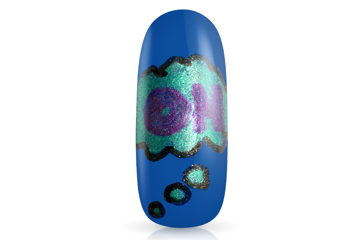 Jolifin LAVENI 3D Nailart-Pen - purple Glitter