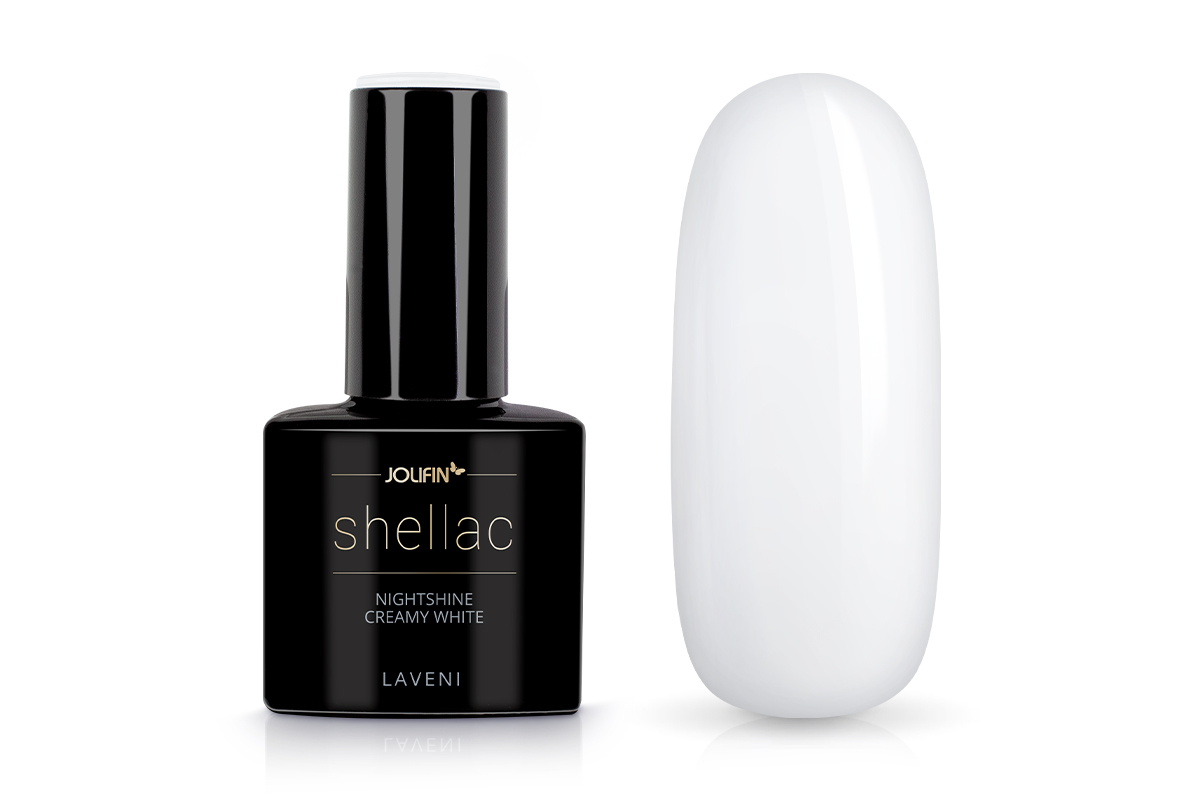 Jolifin LAVENI Shellac - nightshine creamy white 10ml