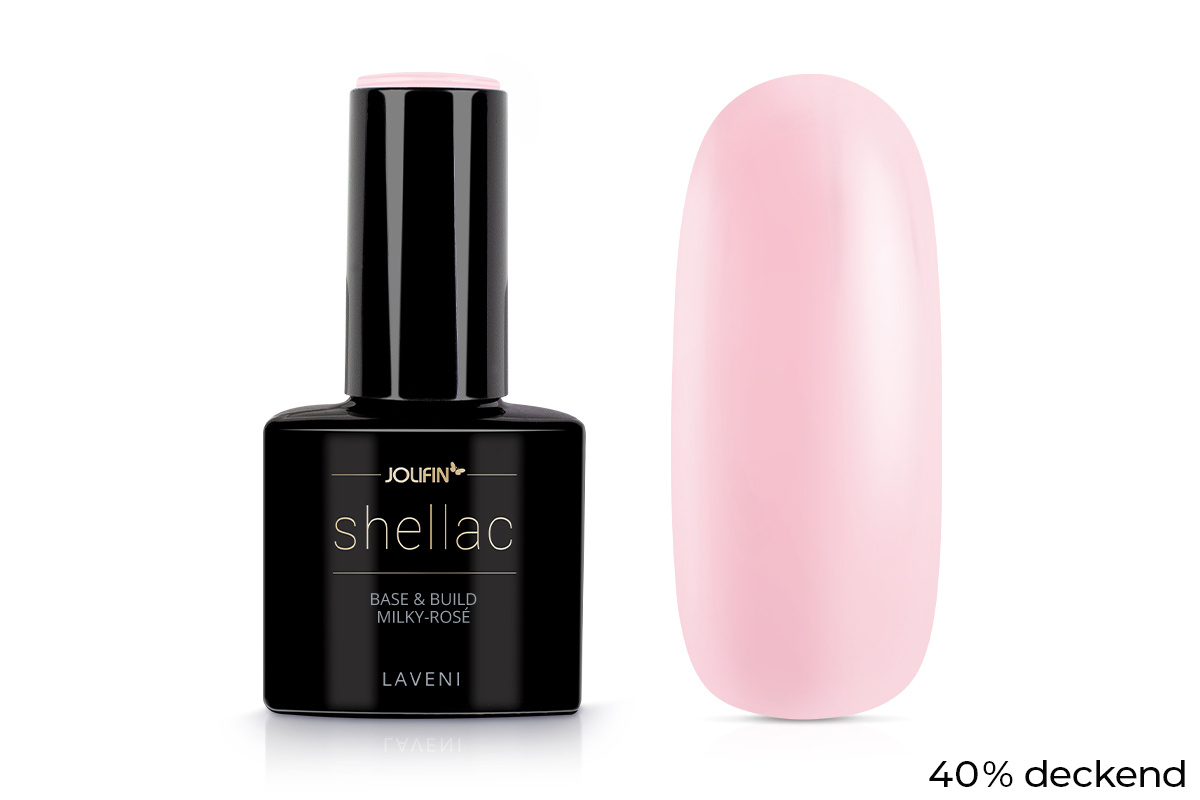 Jolifin LAVENI Shellac - Base & Build milky-rosé 10ml