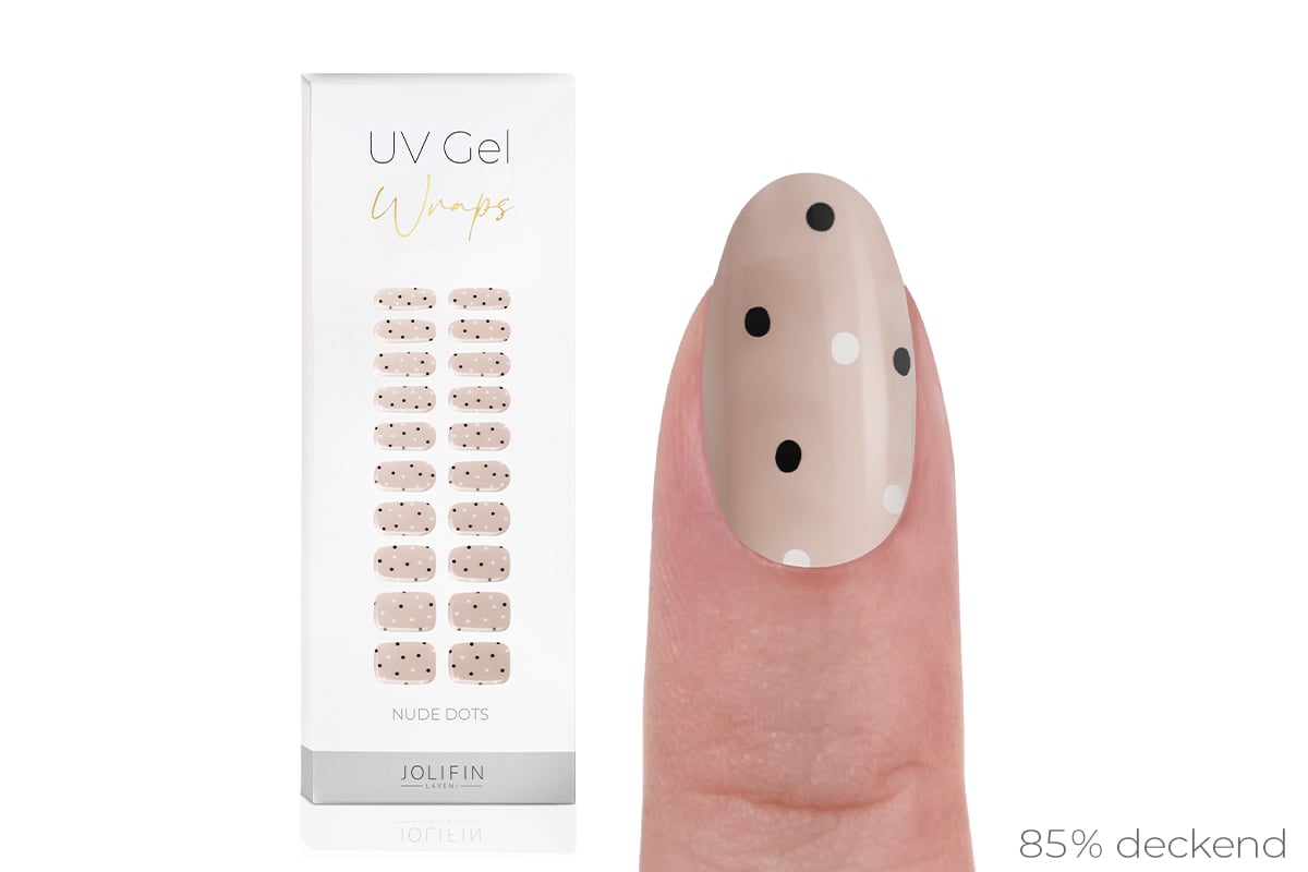 Jolifin LAVENI UV gel wraps - nude dots