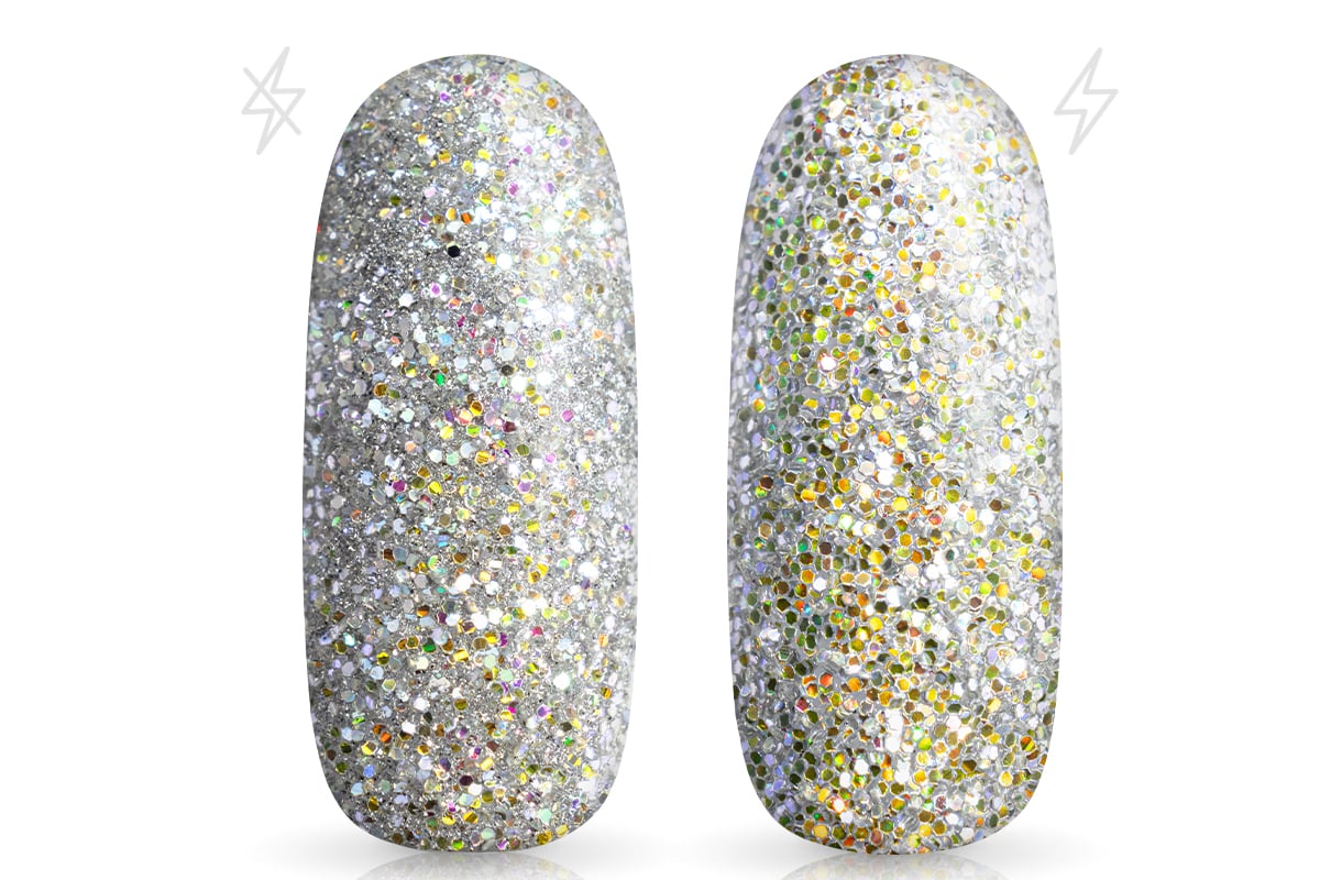 Jolifin LAVENI FlashOn glitter powder - silver space