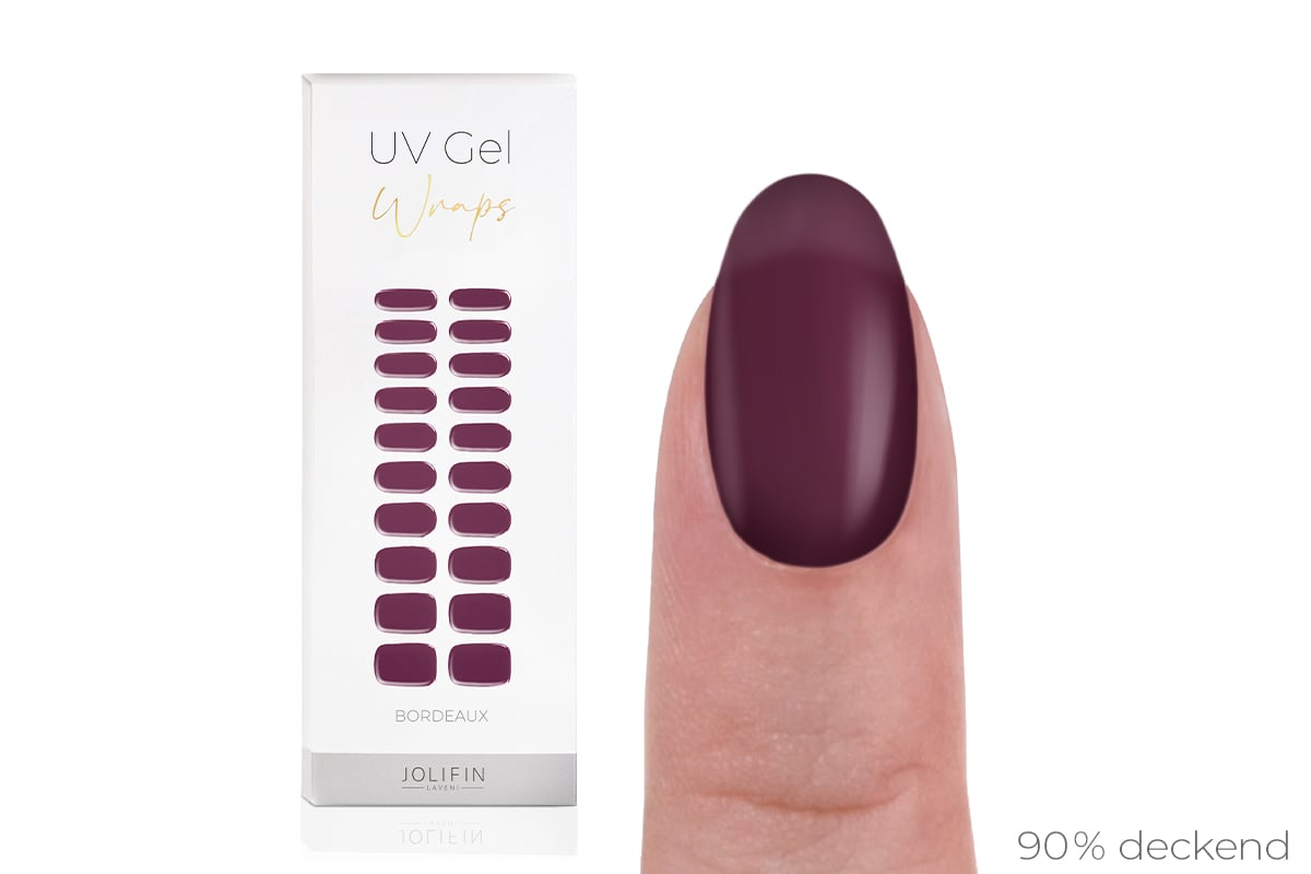 Jolifin LAVENI UV Gel Wraps - bordeaux