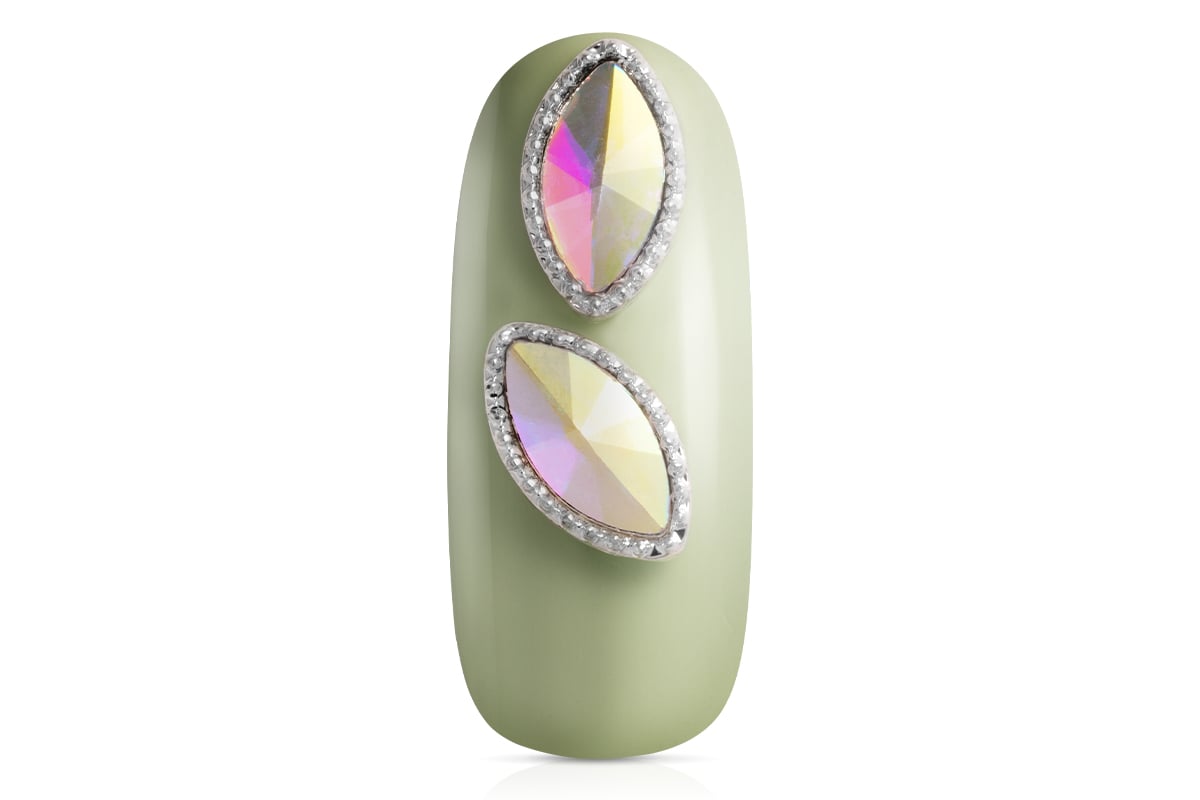 Jolifin LAVENI Strass-Diamond - Cat-Eye silver