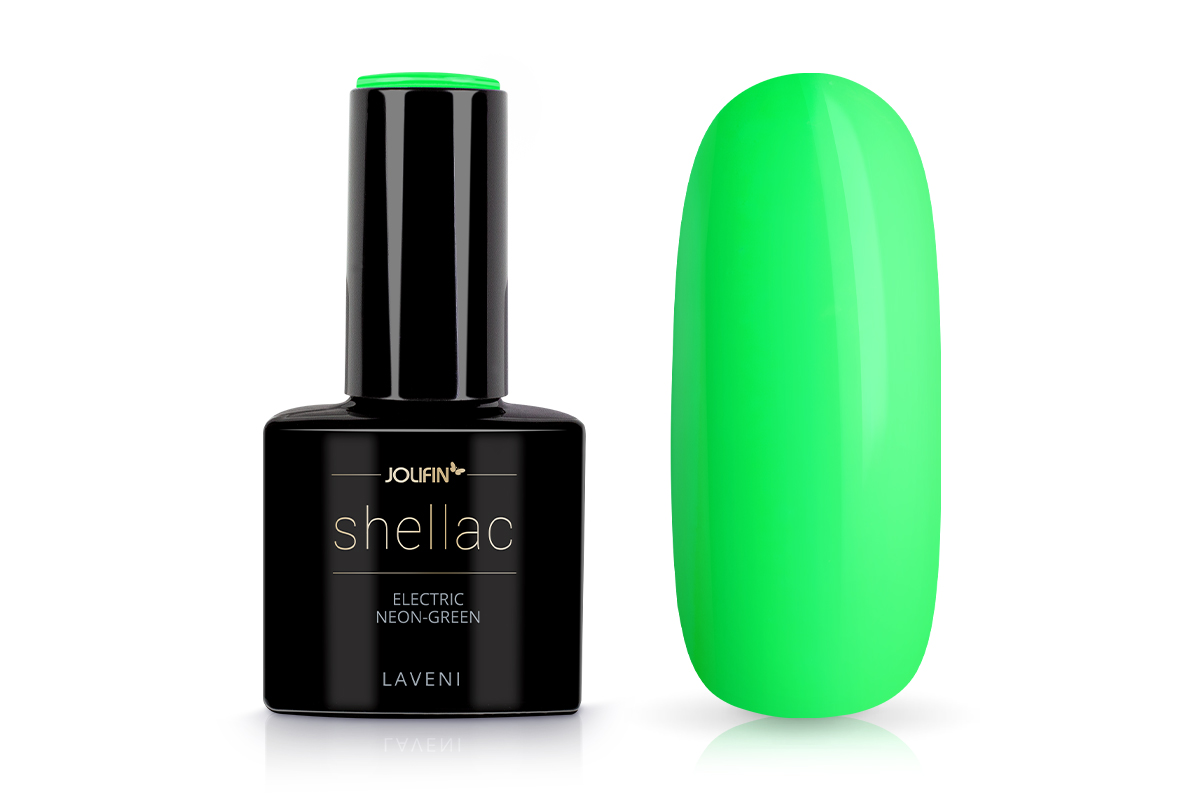 Jolifin LAVENI Shellac - electric neon-green 10ml