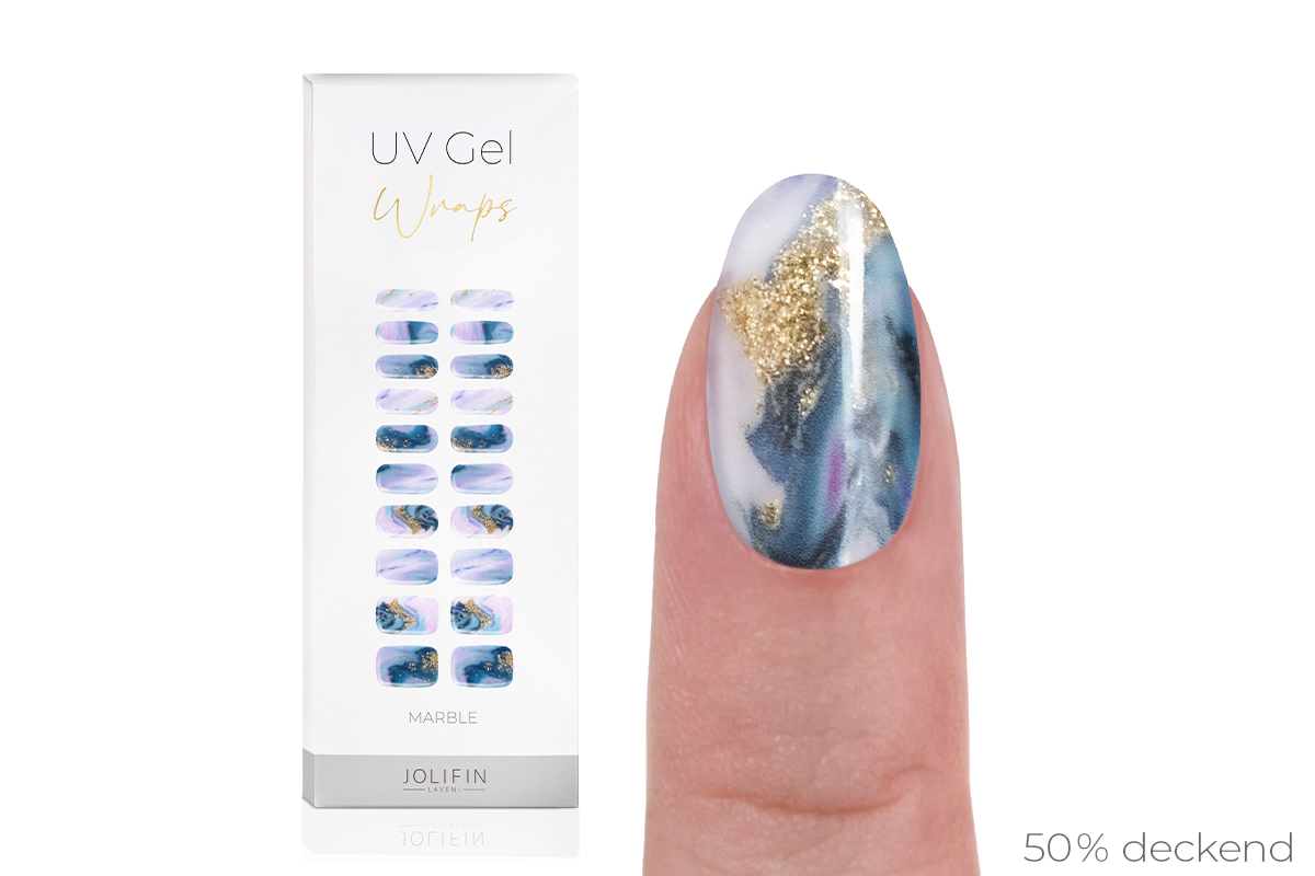 Jolifin LAVENI UV Gel Wraps - marble