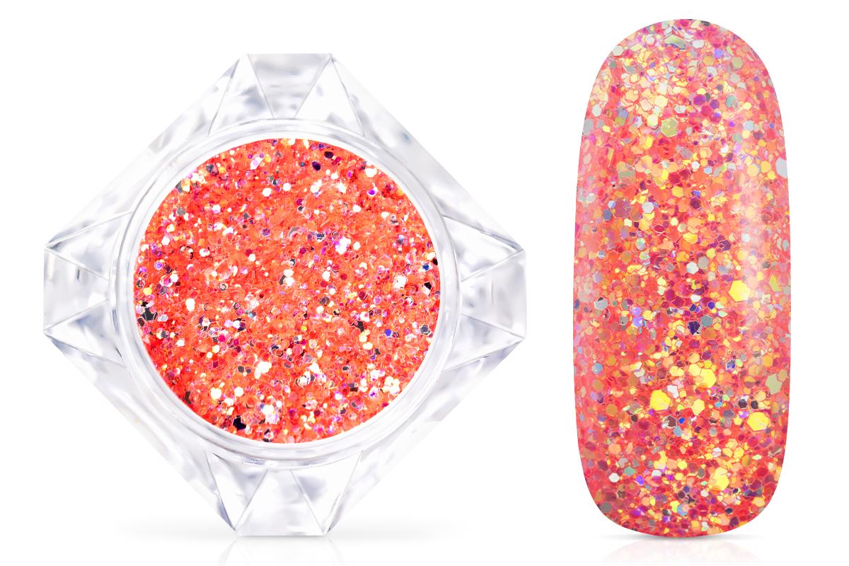 Jolifin Glossy Glitter - coral