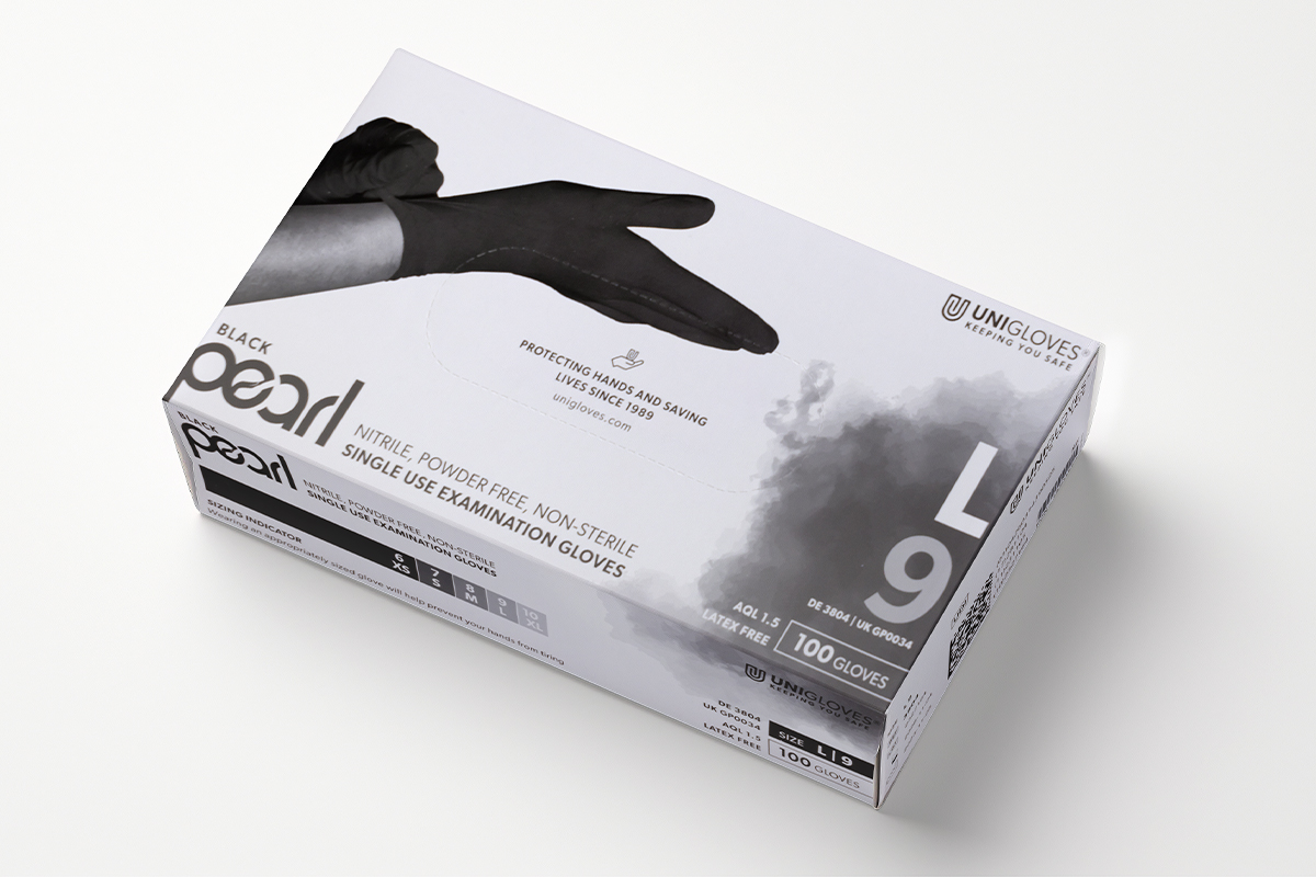 Nitrile gloves Black Pearl size L