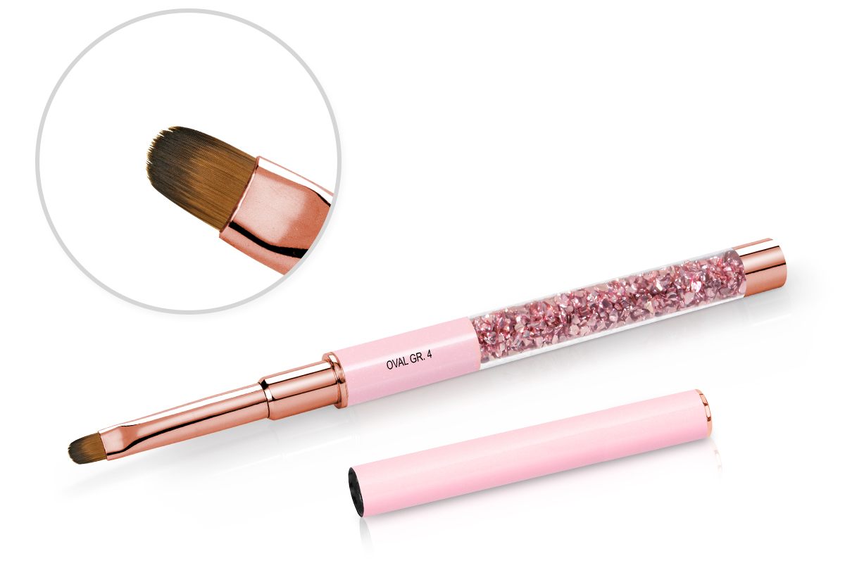 Jolifin Gemstone Gel Brush Rosé - oval size 4