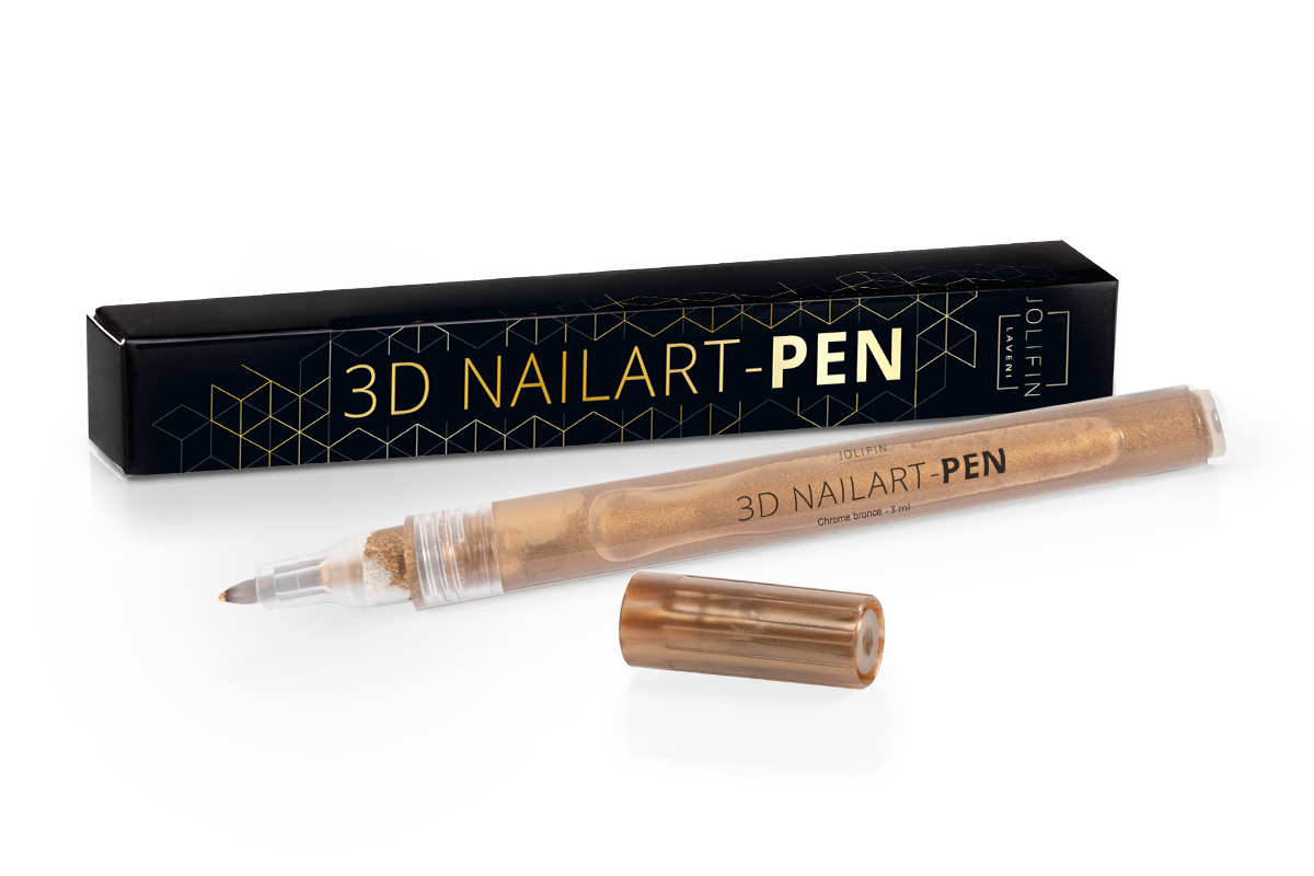 Jolifin LAVENI 3D-Nailart Pen - Chrome bronce
