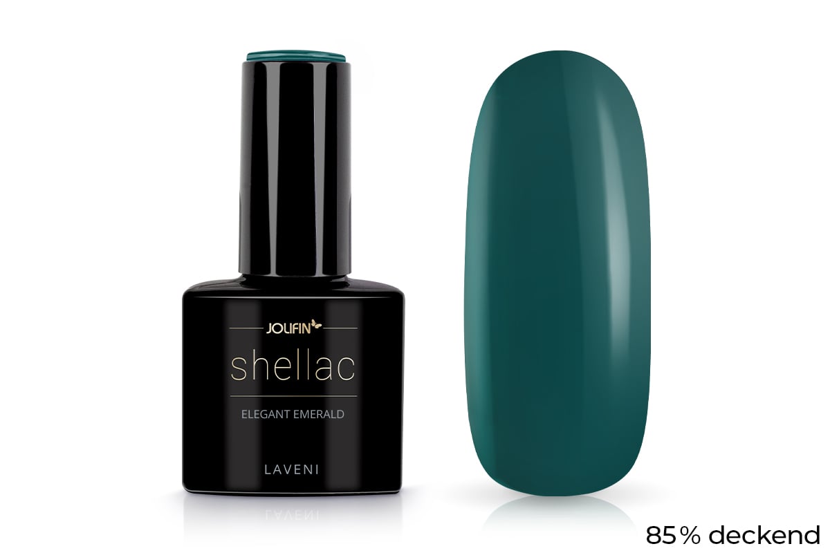 Jolifin LAVENI Shellac - elegant emerald 10ml