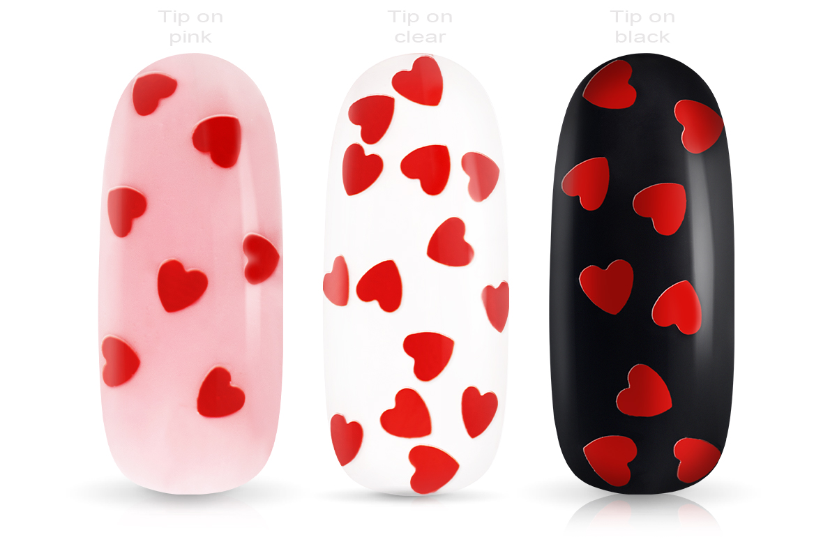 Jolifin LAVENI Shellac - Top-Coat ohne Schwitzschicht red hearts 10ml