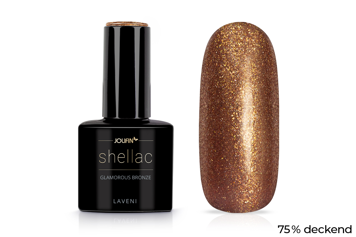 Jolifin LAVENI Shellac - glamorous bronze 10ml