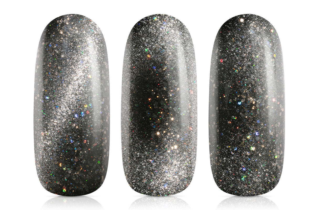 Jolifin LAVENI Shellac - Cat-Eye black Hologram 10ml 