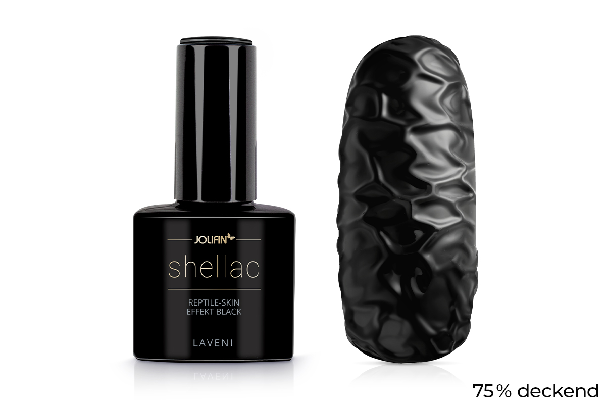 Jolifin LAVENI Shellac - Reptile-Skin Effect black 10ml