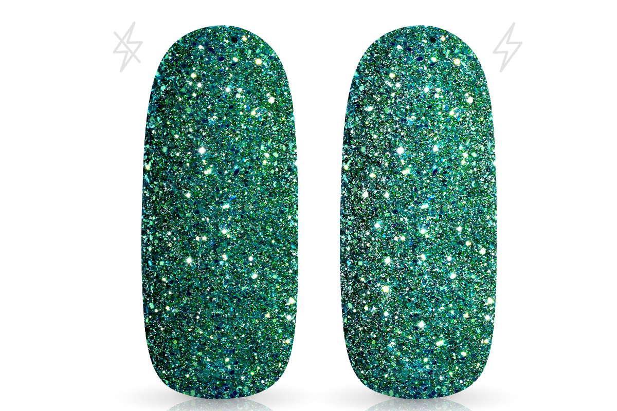 Jolifin LAVENI FlashOn Glitter Powder - golden turquoise