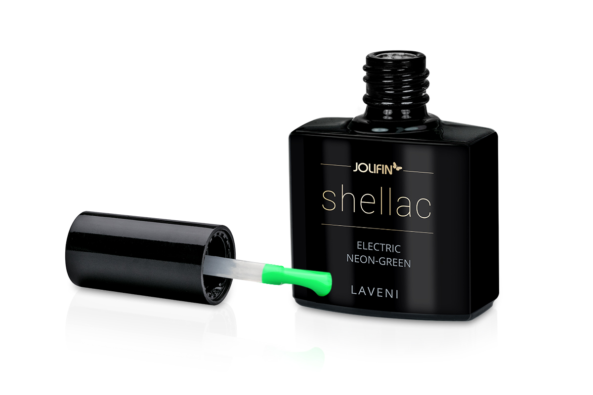 Jolifin LAVENI Shellac - electric neon-green 10ml