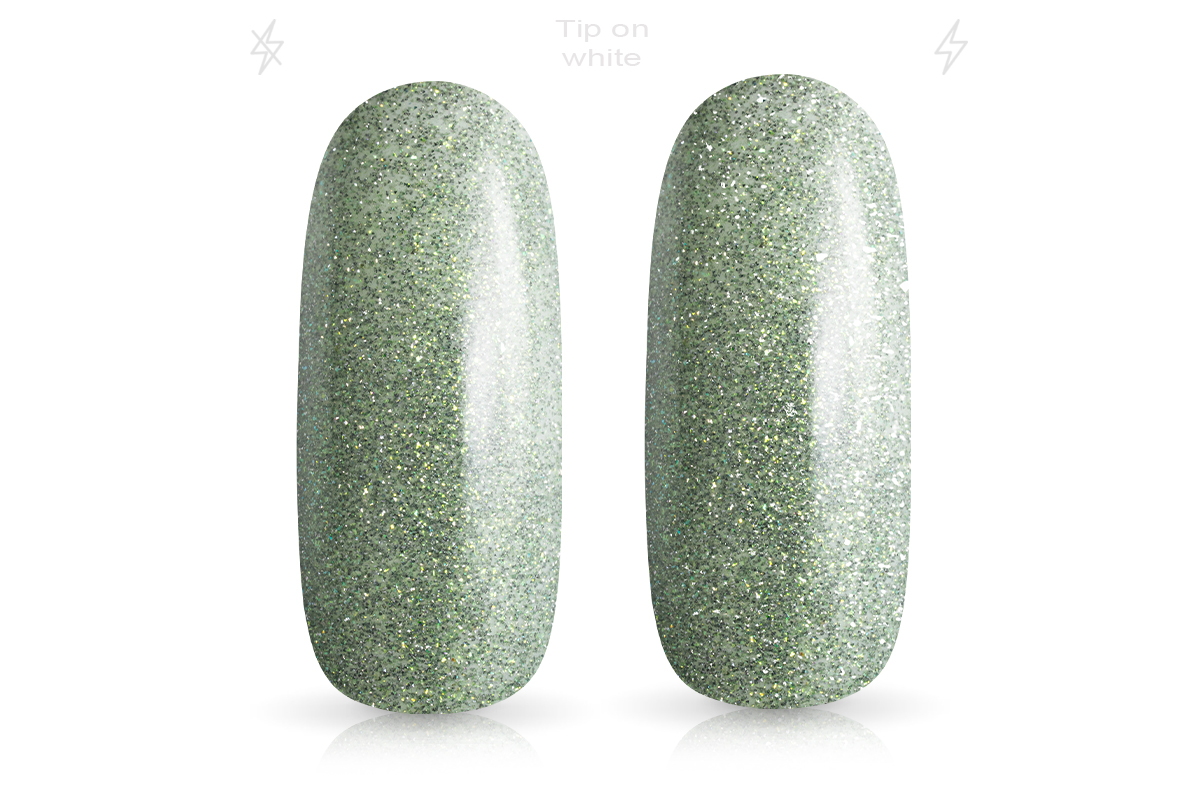 Jolifin LAVENI Shellac - Top-Coat without sweat layer FlashOn sage green 10ml