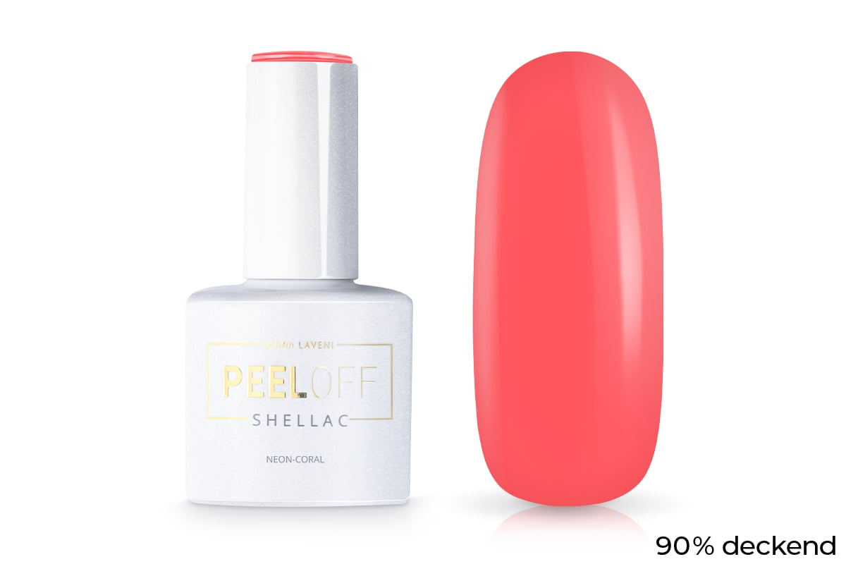 Jolifin LAVENI Shellac PeelOff - neon-coral 10ml