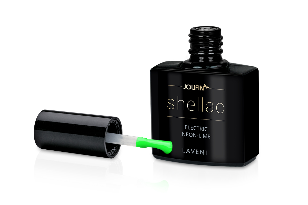 Jolifin LAVENI Shellac - electric neon-lime 10ml