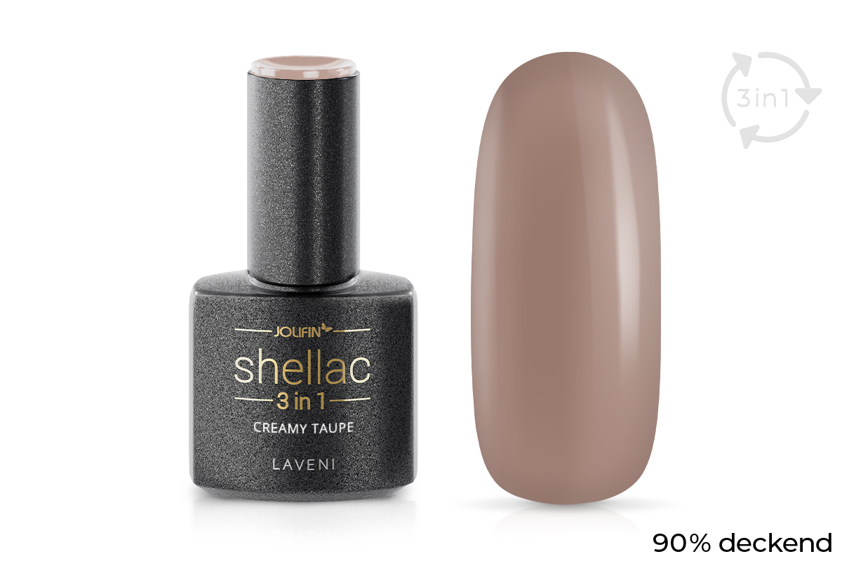 Jolifin LAVENI 3in1 Shellac - creamy taupe 10ml