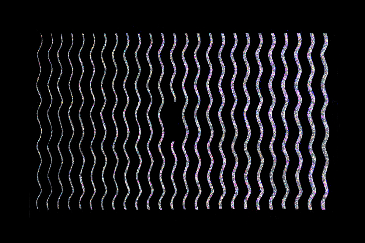 Jolifin LAVENI XL Sticker - Hologramm Glitter Waves silver 