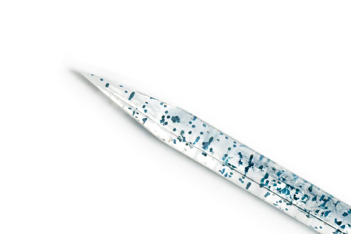 Jolifin Maniküre-Stäbchen - 10er Set blau Glitter