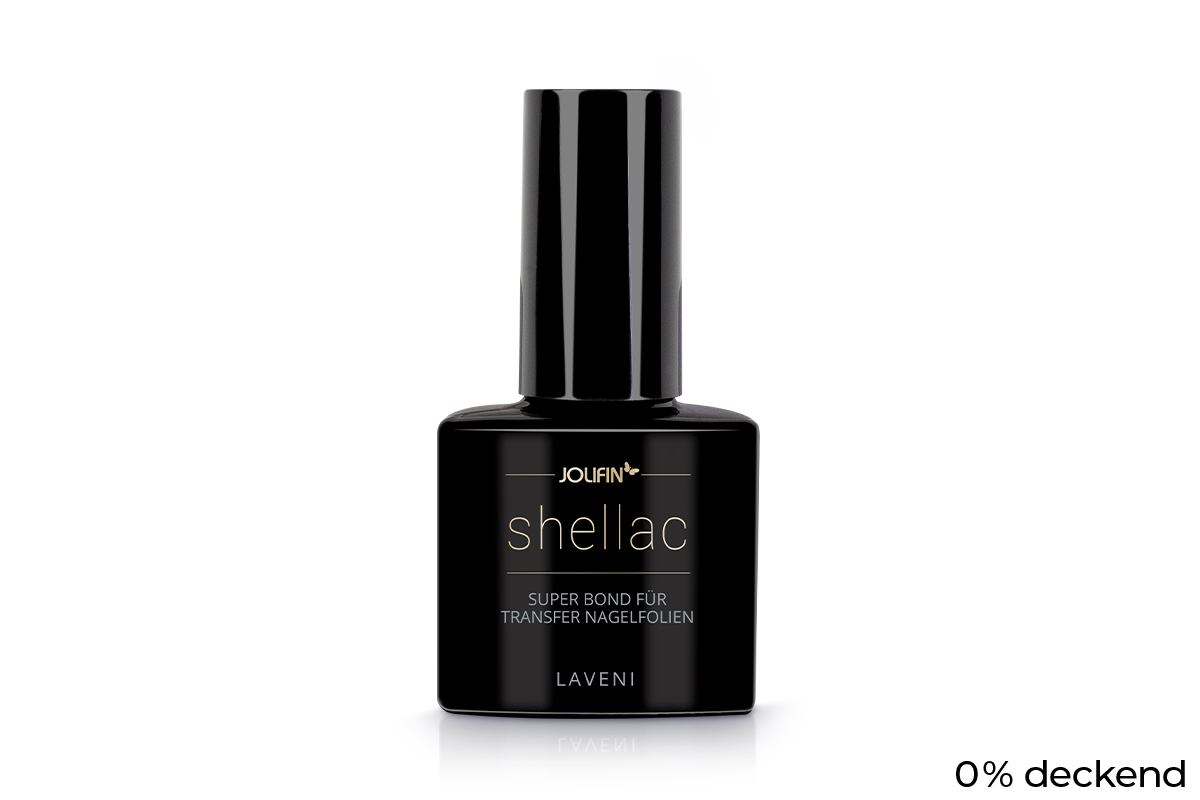 Jolifin LAVENI Shellac - super bond für Transfer Nagelfolien 10ml