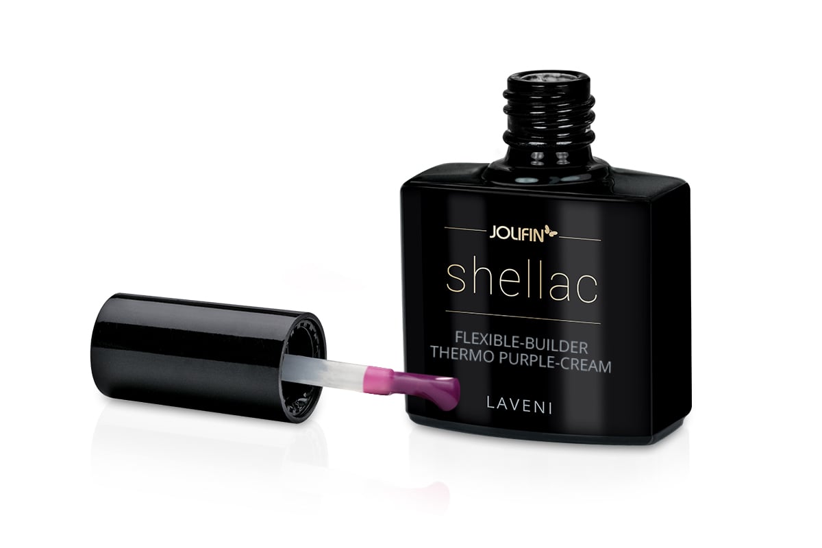 Jolifin LAVENI Shellac - flexible-builder thermo purple-cream 10ml