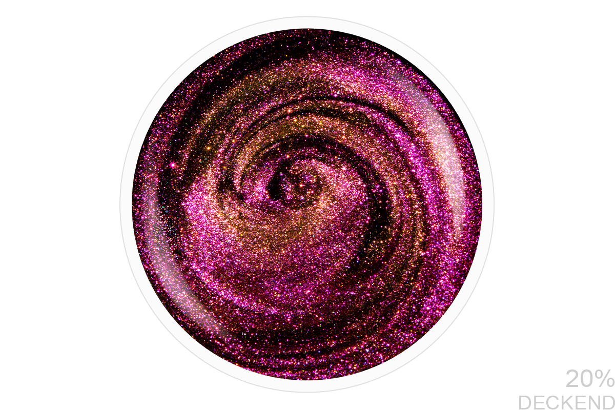 Jolifin LAVENI Shellac - Extreme Cat-Eye galaxy pink 10ml