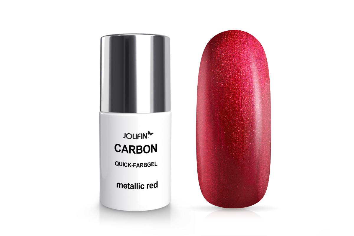 Jolifin Carbon Quick-Farbgel - metallic red 11ml