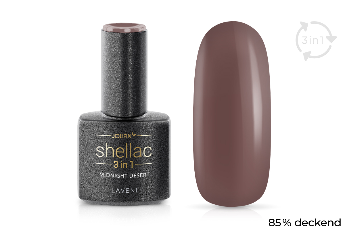 Jolifin LAVENI 3in1 Shellac - midnight desert 10ml