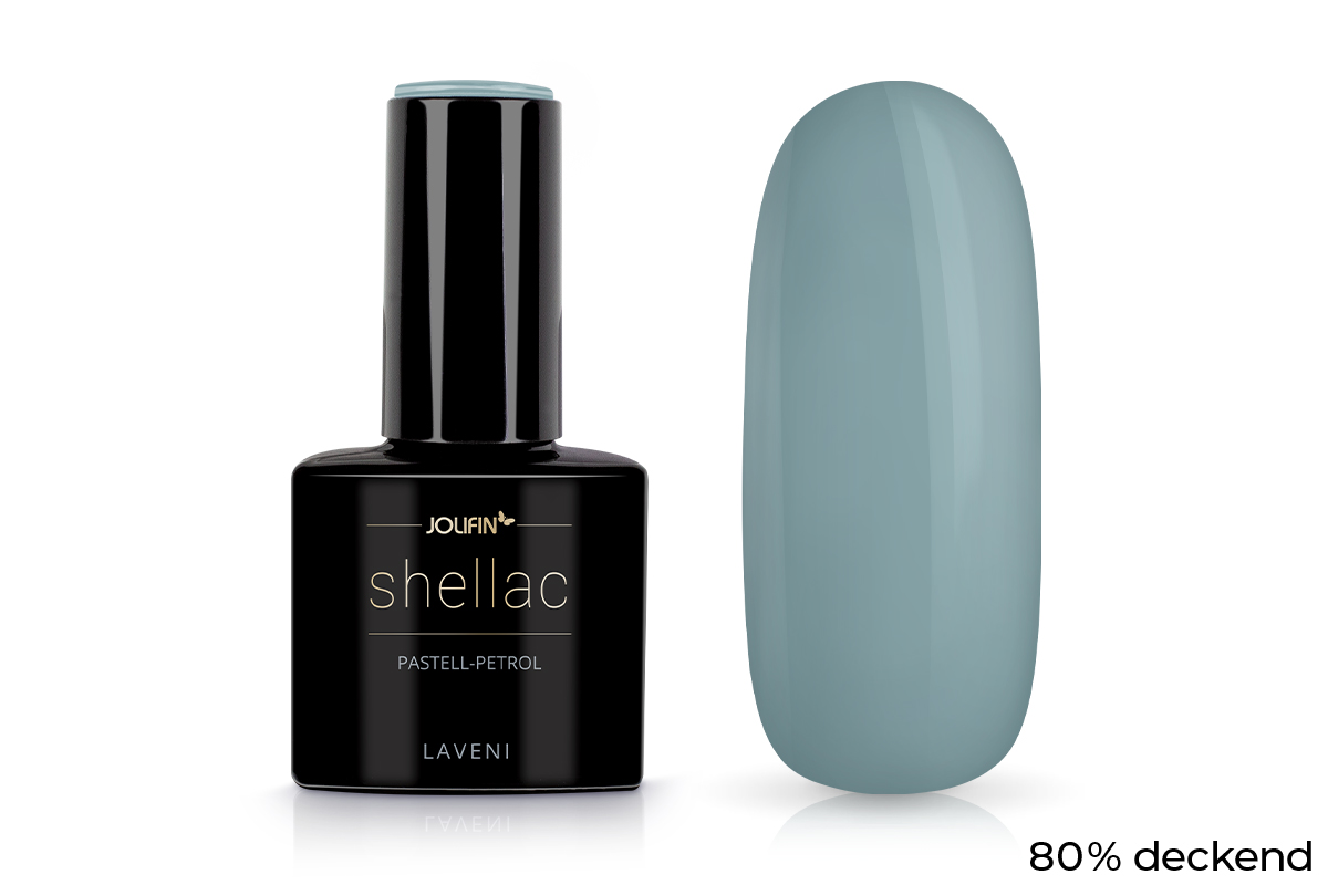 Jolifin LAVENI Shellac - pastel-petrol 10ml