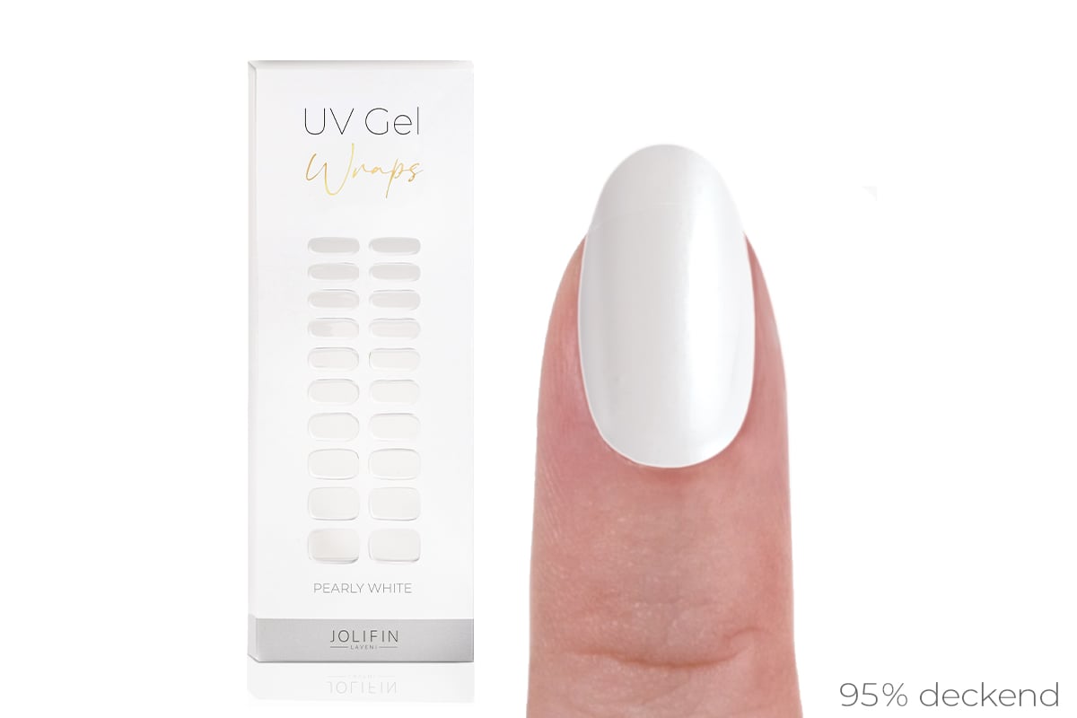 Jolifin LAVENI UV Gel-Wraps - pearly white