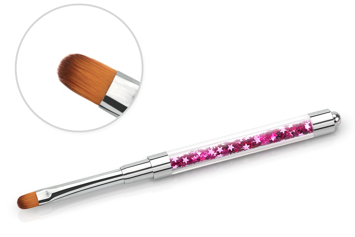 Jolifin Star Glitter Gel Brush oval size 6