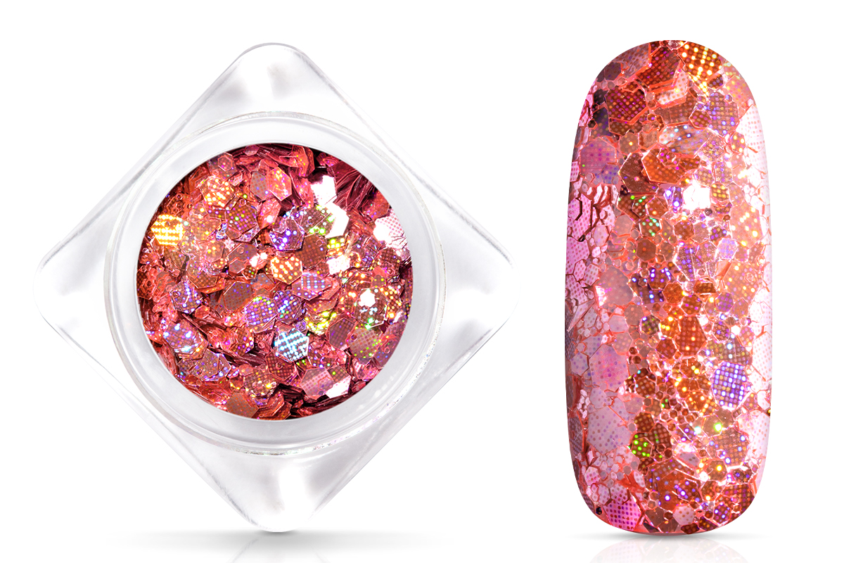 Jolifin Hexagon Glittermix - hypnotic pastell-rosé