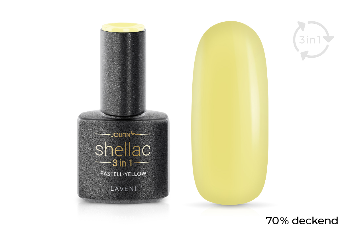 Jolifin LAVENI 3in1 Shellac - pastell-yellow 10ml