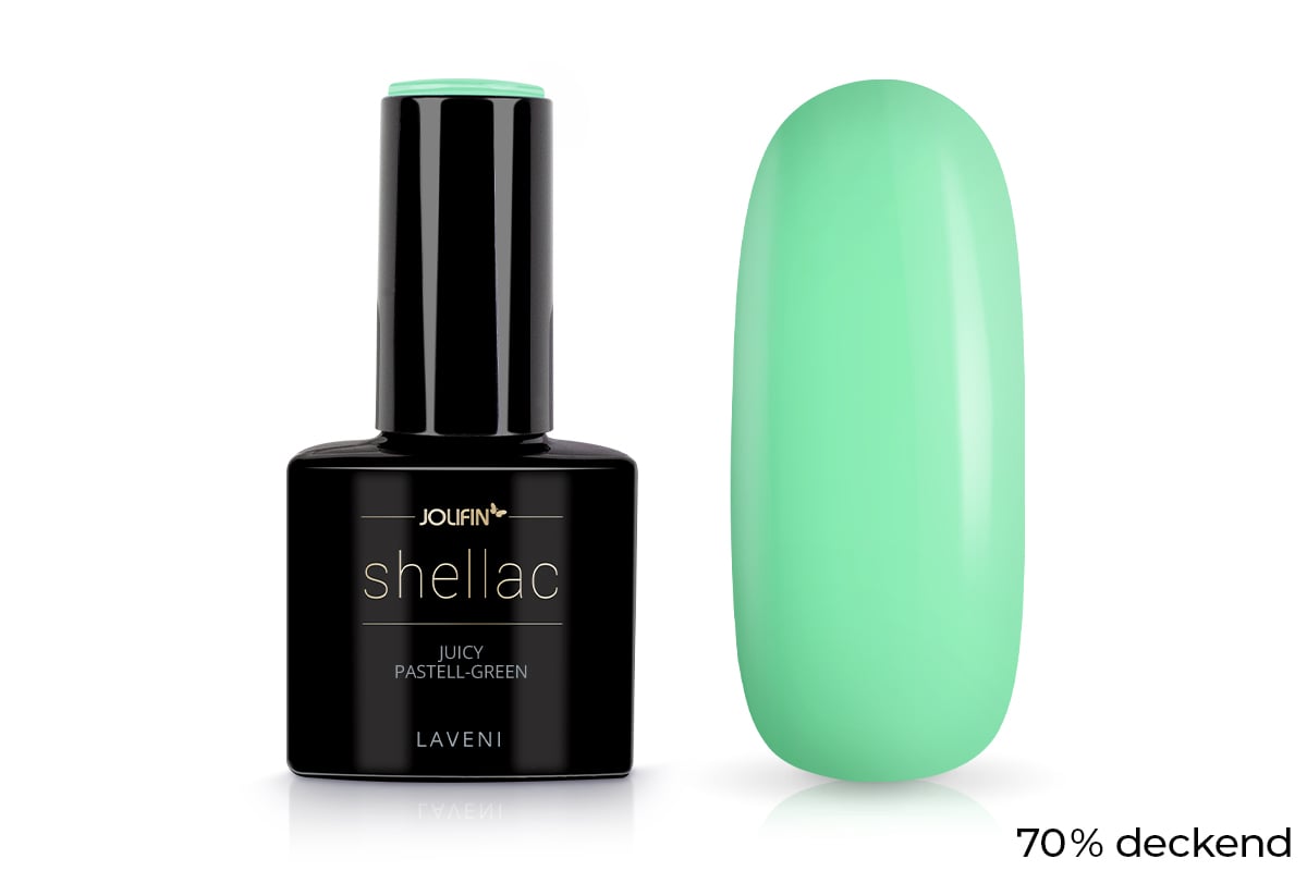 Jolifin LAVENI Shellac - juicy pastell-green 10ml